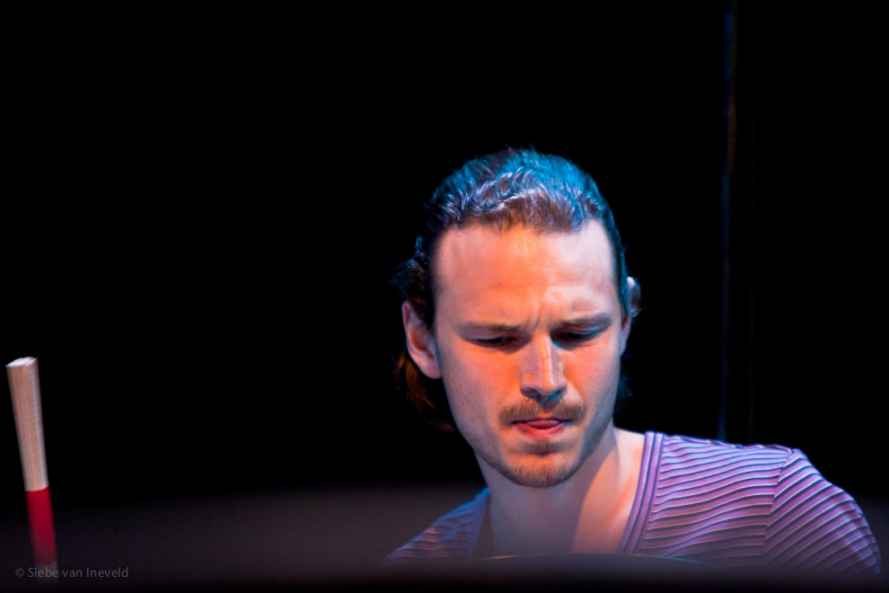 Flin van Hemmen with the Gideon van Gelder Sextet at the CD presentation Perpetual. Bimhuis Amsterdam.