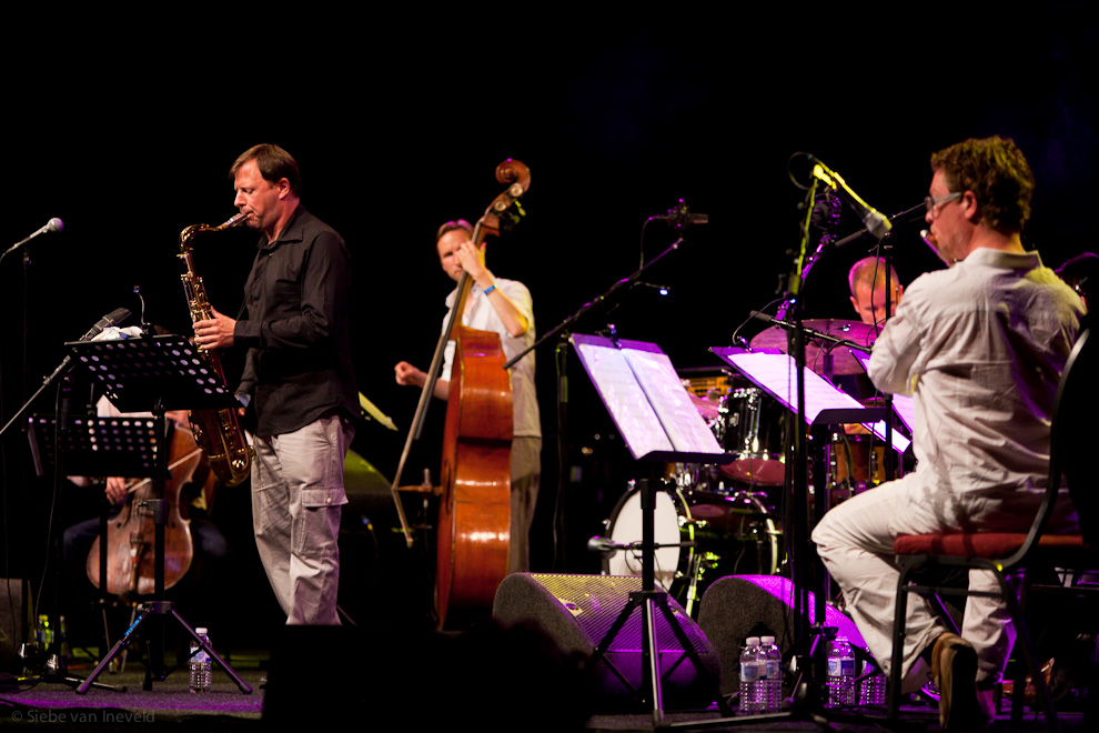 Chris Potter Tentet with Dutch musicians especially for North Sea Jazz. Venue: Hudson, North Sea Jazz 2010
