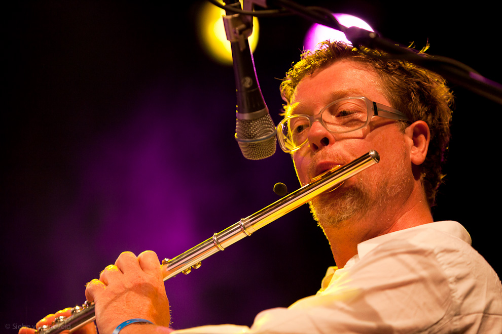 Flutist Mark Alban Lotz with the Chris Potter Tentet. Venue: Hudson, North Sea Jazz 2010.