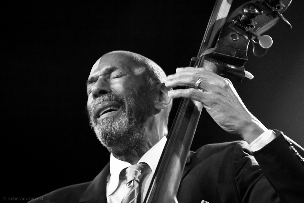 Bassist Ron Carter with his Double Striker Trio. North Sea Jazz 2010.