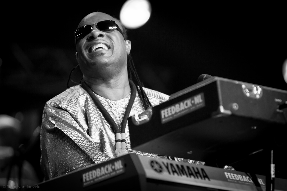 Photo of Stevie Wonder in his element, North Sea Jazz 2010